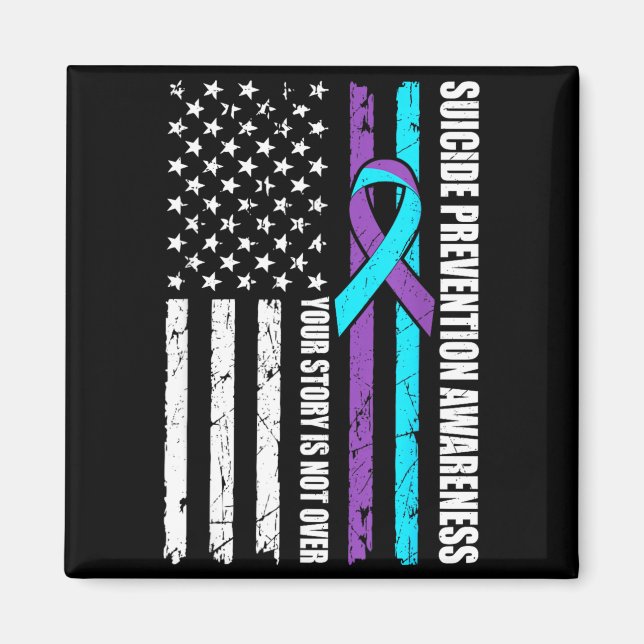 Suicide Prevention Awareness Month Flag Teal Magnet (Front)