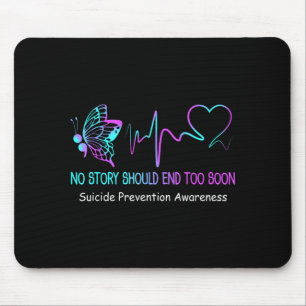 Suicide Prevention Awareness Month Gift Butterfly Mouse Pad