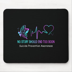 Suicide Prevention Awareness Month Gift Butterfly Mouse Pad