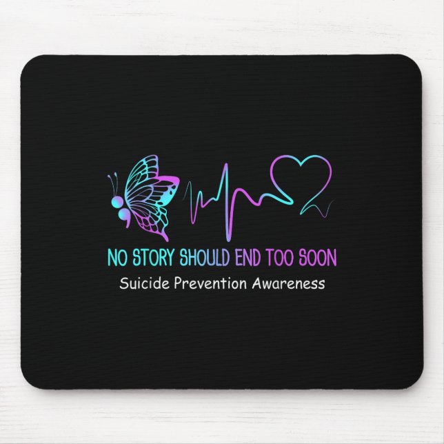 Suicide Prevention Awareness Month Gift Butterfly  Mouse Pad (Front)