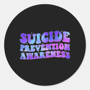 Suicide Prevention Awareness Month Gift Teal Classic Round Sticker