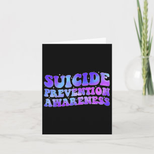 Suicide Prevention Awareness Month Gift Teal Purpl Card