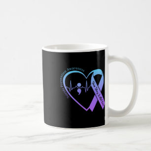 Suicide Prevention Awareness Month Teal And Purple Coffee Mug