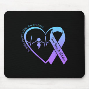 Suicide Prevention Awareness Month Teal And Purple Mouse Pad