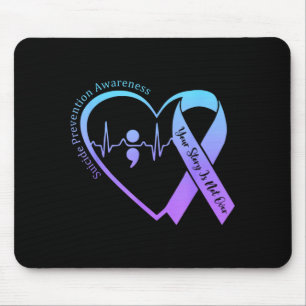 Suicide Prevention Awareness Month Teal Purple Mouse Pad