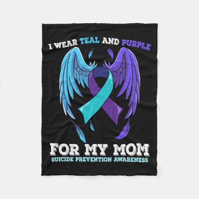 Suicide Prevention Awareness Mum Performance Fleece Blanket (Front)