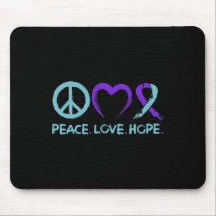Suicide Prevention Awareness Peace Love Hope  Mouse Pad