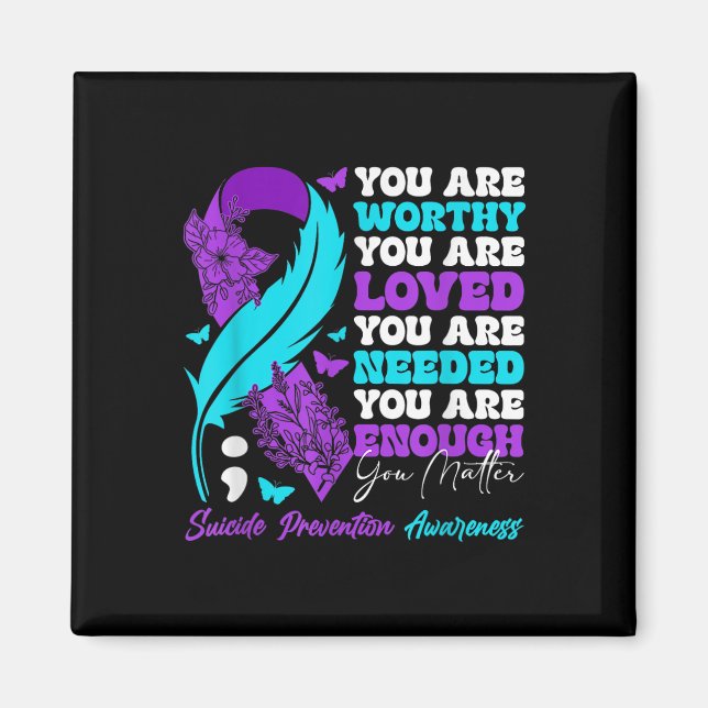 Suicide Prevention Awareness Positive Motivational Magnet (Front)