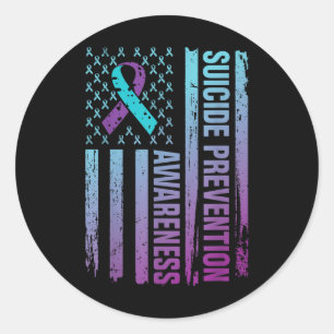 Suicide Prevention Awareness Prevention Suicide Us Classic Round Sticker