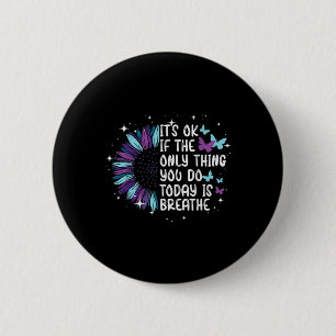 Suicide Prevention Awareness Purple And Teal  6 Cm Round Badge