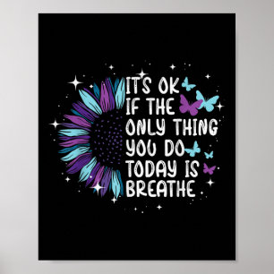 Suicide Prevention Awareness Purple And Teal  Poster
