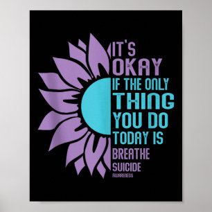 Suicide Prevention Awareness Purple And Teal Tank  Poster