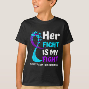 Suicide Prevention Awareness Purple Ribbon Family T-Shirt