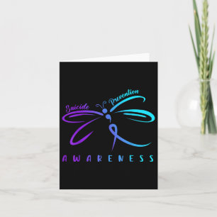Suicide Prevention Awareness Purple Teal Ribbon Dr Card