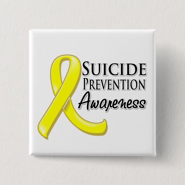 Suicide Prevention Awareness Ribbon 15 Cm Square Badge (Front)