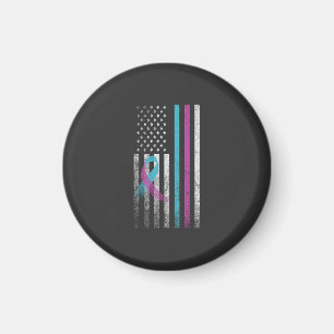 Suicide Prevention Awareness Ribbon American Magnet