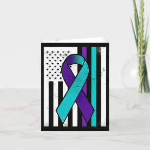 Suicide Prevention Awareness Ribbon Mental Health Card