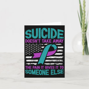 Suicide Prevention Awareness Ribbon Mental Health  Card