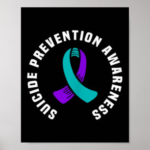 Suicide Prevention Awareness Ribbon Pocket Design Poster