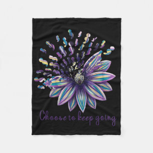 Suicide Prevention Awareness Ribbon Semicolon Suic Fleece Blanket