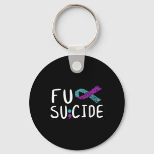 Suicide Prevention Awareness Ribbon Support Key Ring