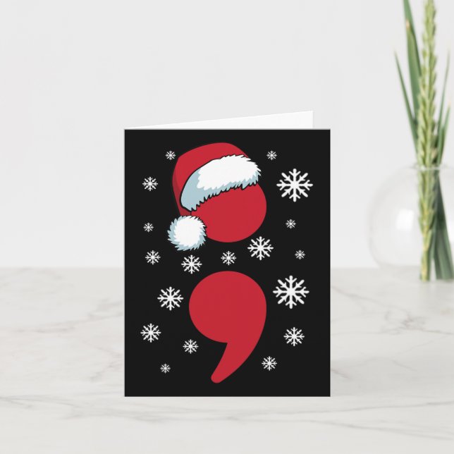 Suicide Prevention Awareness Santa Claus Santa Hat Card (Front)
