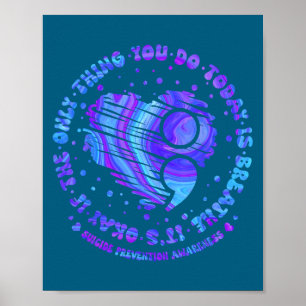 Suicide Prevention Awareness Semicolon For Women M Poster