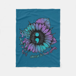 Suicide Prevention Awareness Shirt Choose To Keep Fleece Blanket