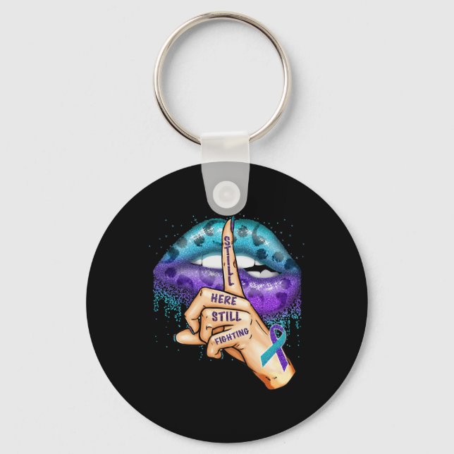Suicide Prevention Awareness Still Here Still Figh Key Ring (Front)