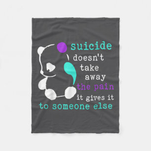 Suicide Prevention Awareness Suicide Pain Semicolo Fleece Blanket