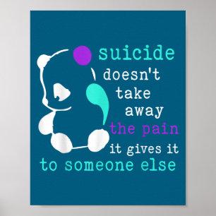 Suicide Prevention Awareness Suicide Pain Semicolo Poster