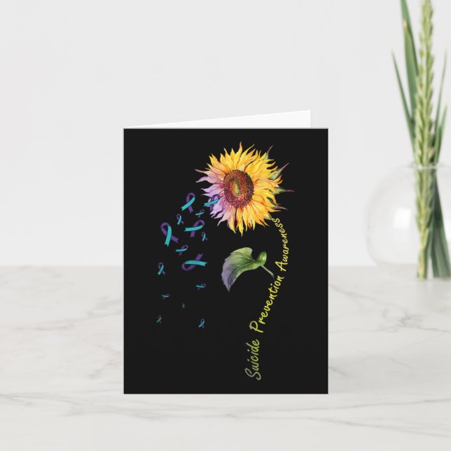 Suicide Prevention Awareness Sunflower  Card (Front)