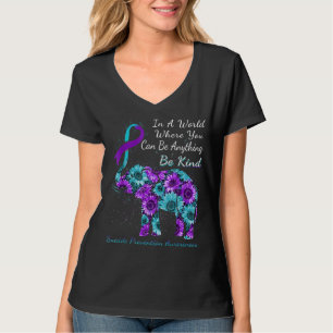 Suicide Prevention Awareness Sunflower Elephant Be T-Shirt