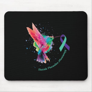 Suicide Prevention Awareness Sunflower Hummingbird Mouse Pad
