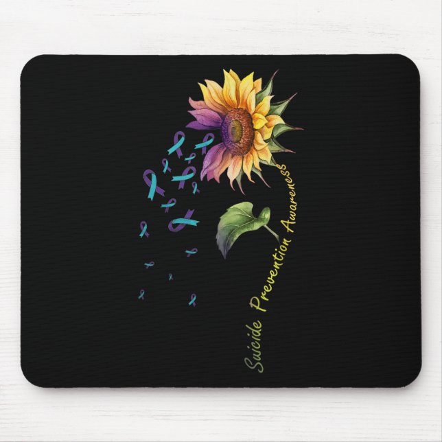 Suicide Prevention Awareness Sunflower  Mouse Pad (Front)