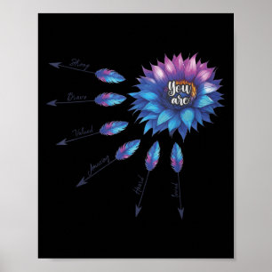 Suicide Prevention Awareness Sunflower You Are 988 Poster