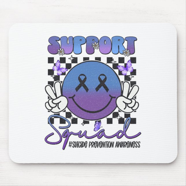 Suicide Prevention Awareness Support Teal And Purp Mouse Pad (Front)