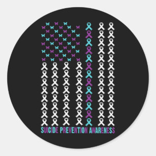 Suicide Prevention Awareness Survivor Support Amer Classic Round Sticker