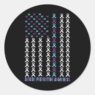 Suicide Prevention Awareness Survivor Support Amer Classic Round Sticker