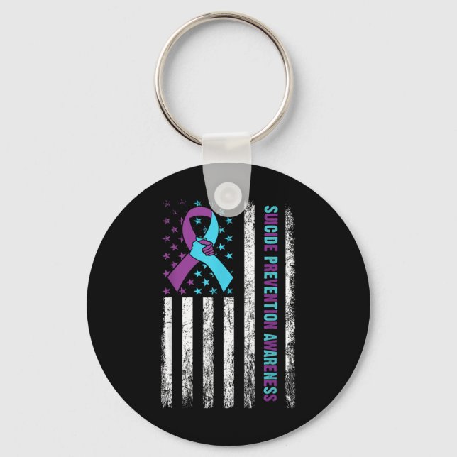 Suicide Prevention Awareness Survivor Support Amer Key Ring (Front)
