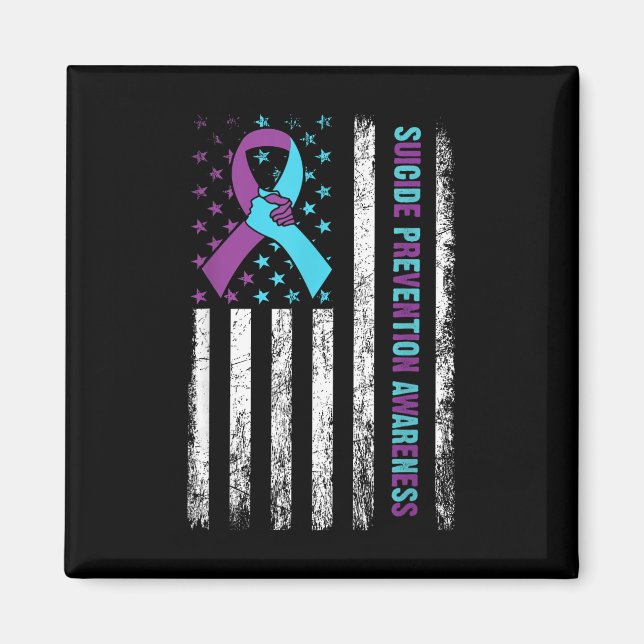 Suicide Prevention Awareness Survivor Support Amer Magnet (Front)