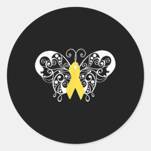 Suicide Prevention Awareness T Shirt Yellow Ribbon Classic Round Sticker