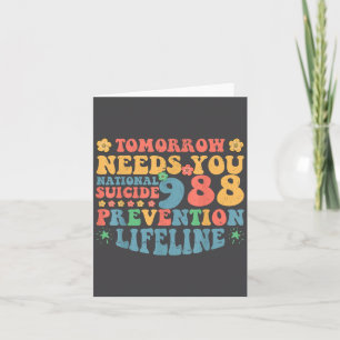 Suicide Prevention Awareness Teal &amp; Purple Rib Card