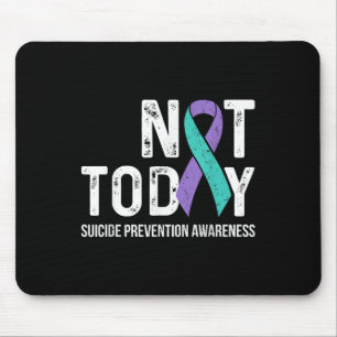 Suicide Prevention Awareness Teal & Purple Rib Mouse Pad