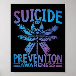 Suicide Prevention Awareness Teal & Purple Rib Poster