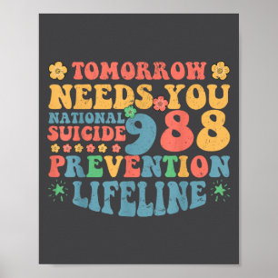 Suicide Prevention Awareness Teal & Purple Rib Poster