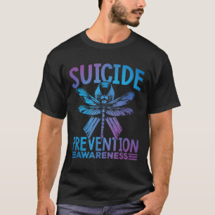 Suicide Prevention Awareness Teal & Purple Rib T-Shirt