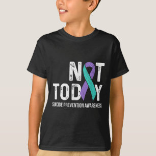 Suicide Prevention Awareness Teal &amp; Purple Rib T-Shirt