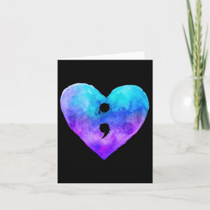 Suicide Prevention Awareness Teal &amp; Purple Sem Card
