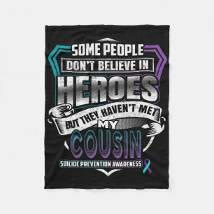 Suicide Prevention Awareness - Teal And Purple For Fleece Blanket